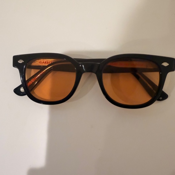 Garrett Leight California Canter Sunglasses – Black with Custom Orange Lenses - Picture 3 of 8